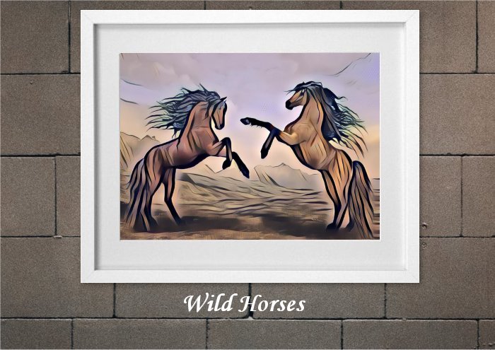 Wild Horses From Creative Bubble Art